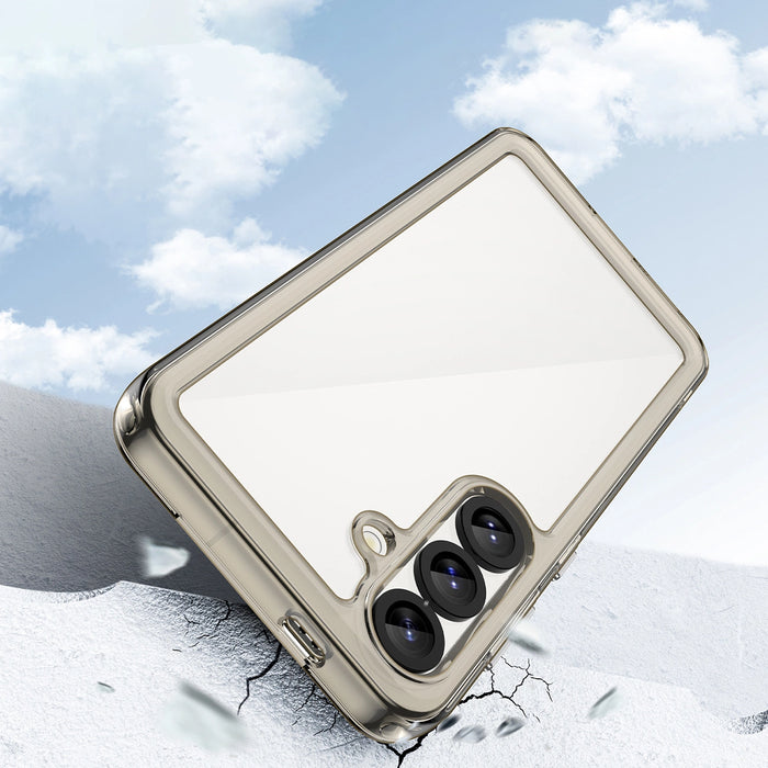 Outer Space Case for Samsung Galaxy S25 Edge Flexible Frame Cover - Translucent, Black