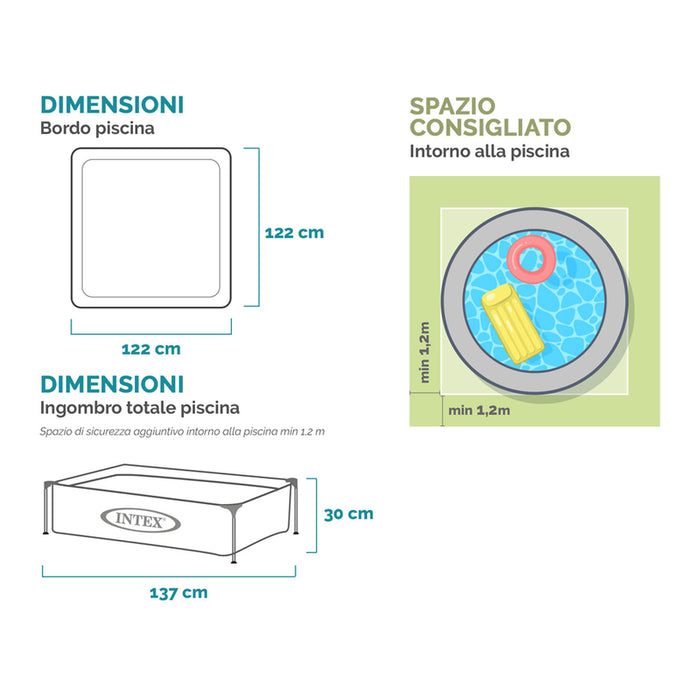 CHILDREN'S POOL 122X122X30CM INTEX 57172NP