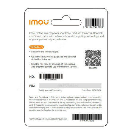 IMOU Protect Plus Gift Card (Annual Plan)