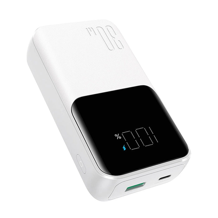 Mini power bank with built-in cables Joyroom JR-PBC06 30W 10000mAh - white