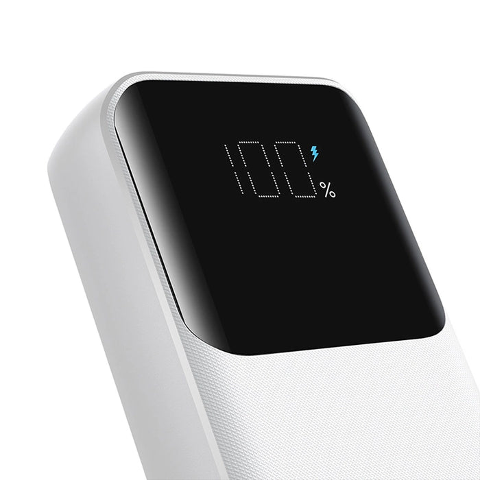 Mini power bank with built-in cables Joyroom JR-PBC06 30W 10000mAh - white