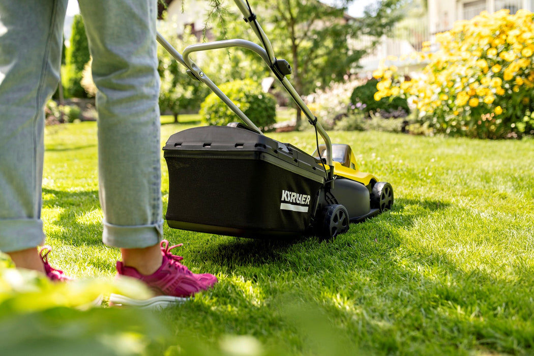 Battery-powered lawnmower KARCHER LMO 2-18 (1.445-400.0) Black, Yellow