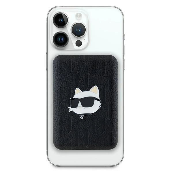 Karl Lagerfeld Powerbank inductive KLPB5FPGKSCHHK 16W 5000mAh black/black Choupette Head Pin MagSafe
