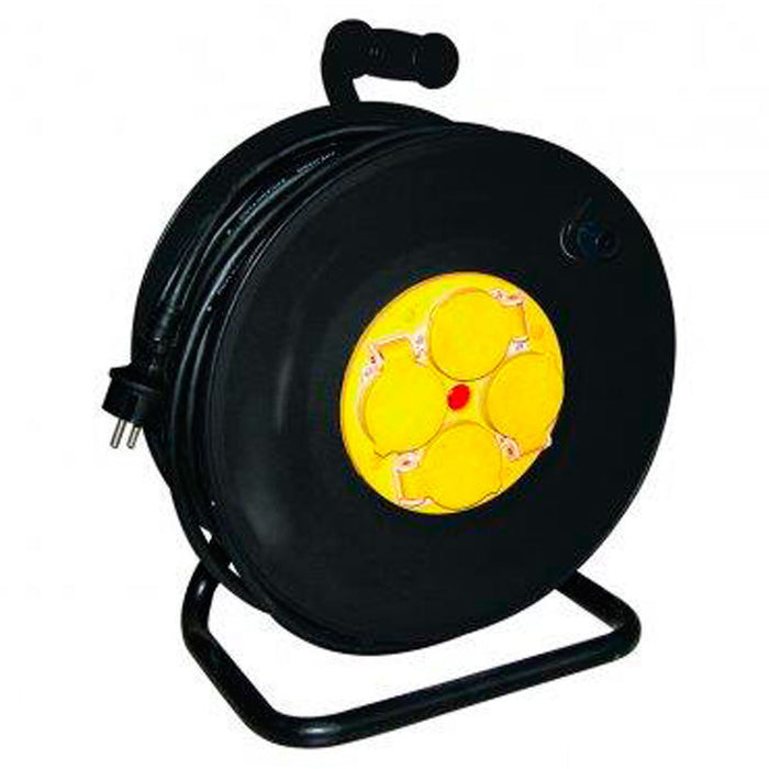 REEL EXTENSION 25M - G3X1.5MM2 - 4 SOCKETS KONEKTO OVERHEAT PROTECTION AND IP44