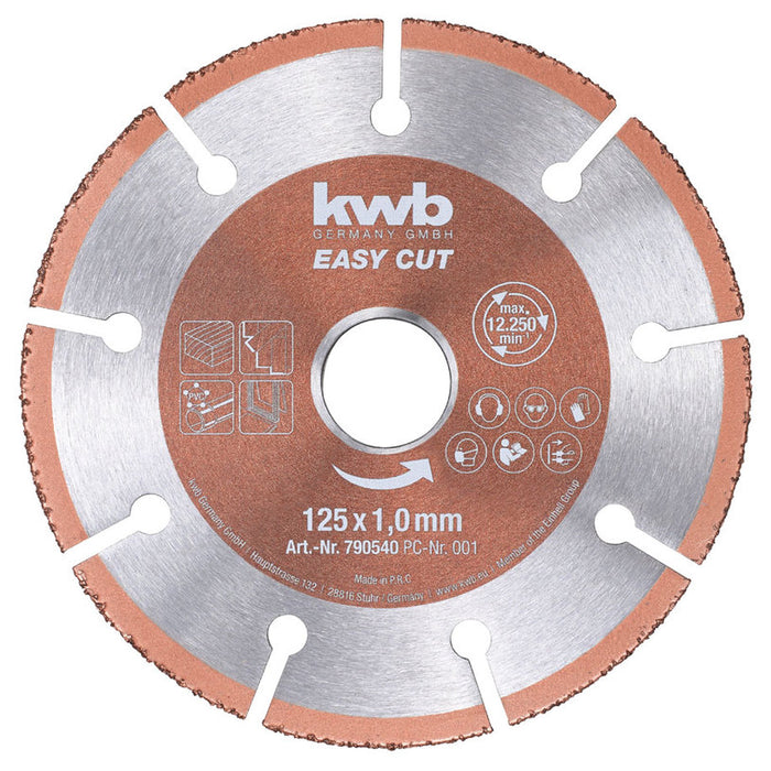 CARBIDE CUTTING DISC 125 MM 1 PIECE KWB