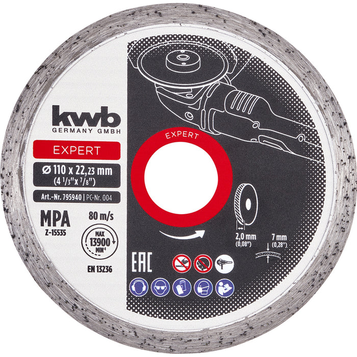 CERAMIC CUTTING DISC KWB 110x2x22.23