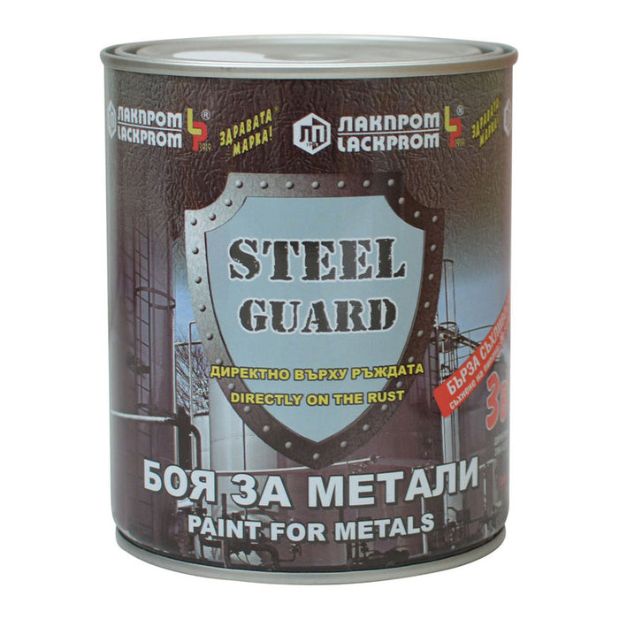 PAINT FOR METAL 3 IN 1 SILVER COLOR 700 ML LACKPROM STEEL GUARD