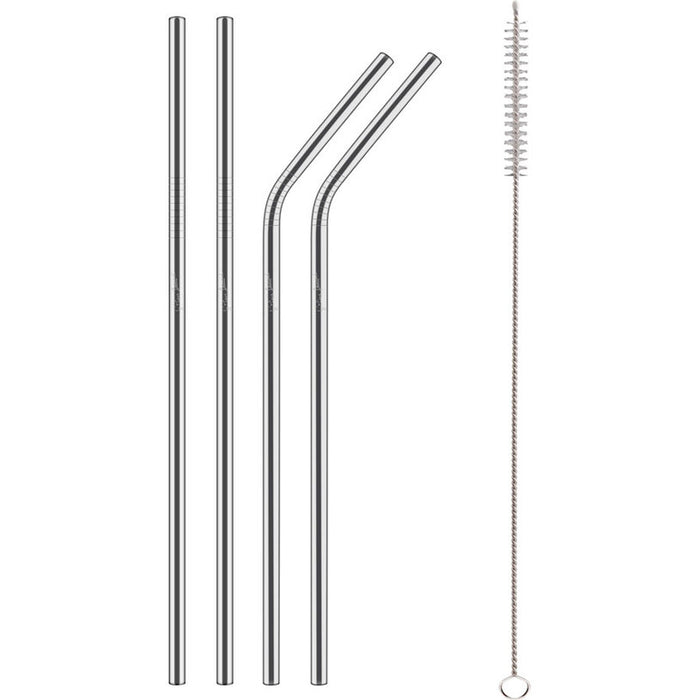 METAL STRAWS 4PCS WITH BRUSH LT7052 LAMART