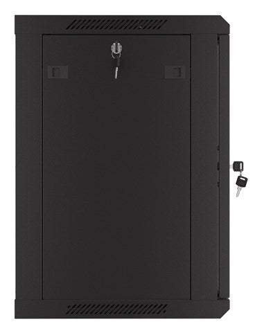 Lanberg rack cabinet 19" wall-mount 12U/600x450 with perforated door black (flat pack)