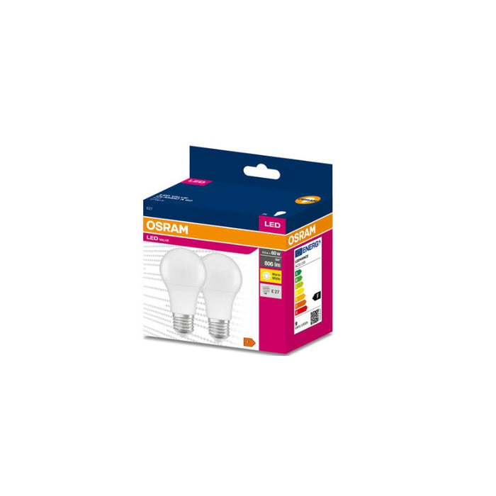 PACKAGE 2 pcs. x LED LAMP VALUE CLA60 8.5W/827 E27 LEDVANCE