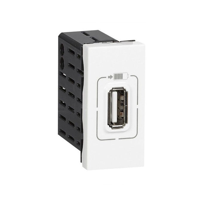 USB SOCKET 5V 750mA 1 MOD. MOSAIC LEGRAND - WHITE