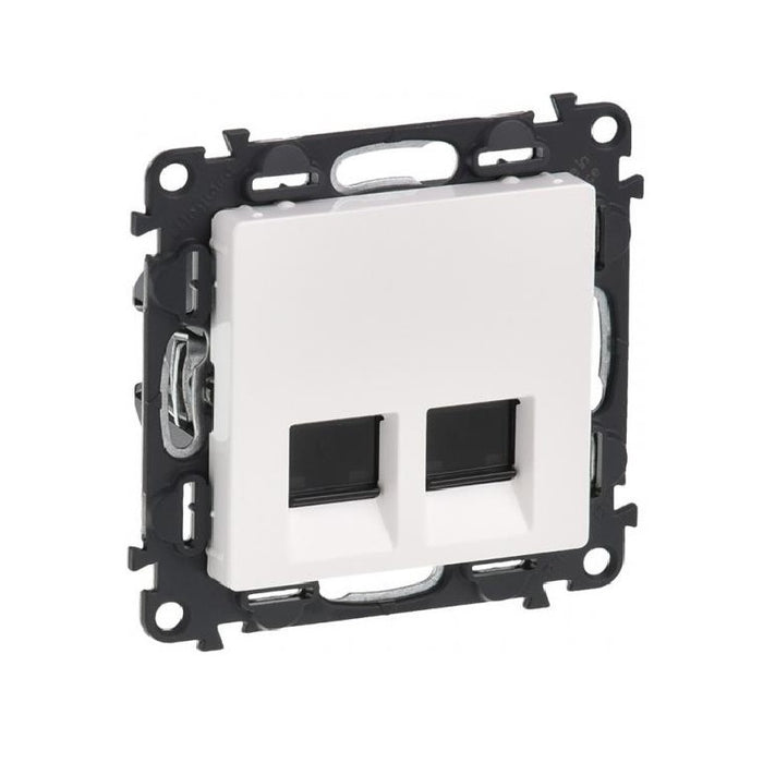 SOCKET 2xRJ45 CAT 6A. STP VALENA LIFE LEGRAND - WHITE