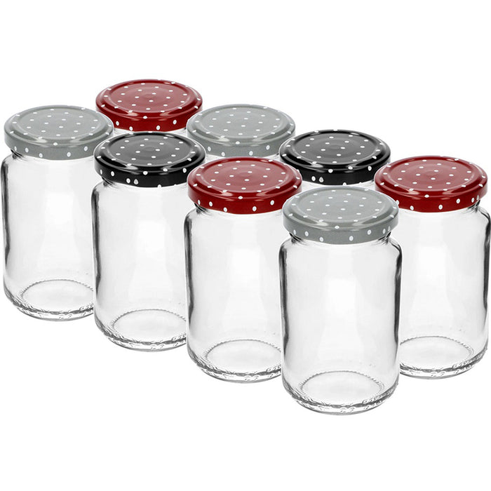 JAR WITH CAP 190 ML STACK 8 PCS LEROY