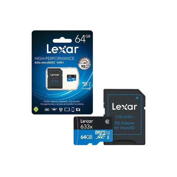 MEMORY CARD micro SDHC 128GB Cl10 100/45MB/s A1,V30,U3 LEXAR