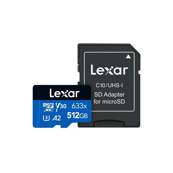 micro SDXC 512GB Cl10 100/70MB/s A2,V30,U3 LEXAR