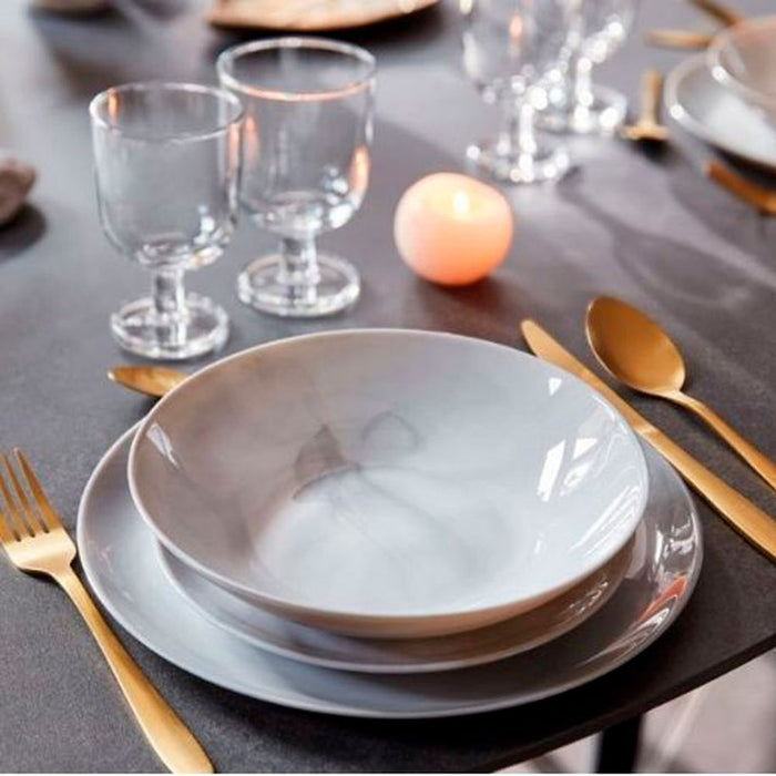 19-PIECE LUMINARC MARBRE SERVICE