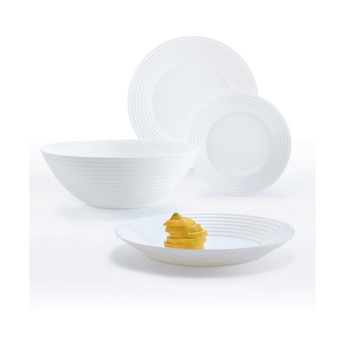 DINING SERVICE 19 PIECE WHITE LUMINARC HARENA