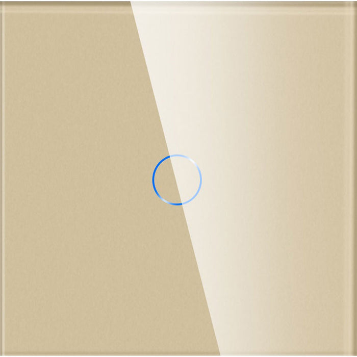 GLASS PANEL FOR SINGLE AND DIVIATOR SWITCH GOLD LUXON