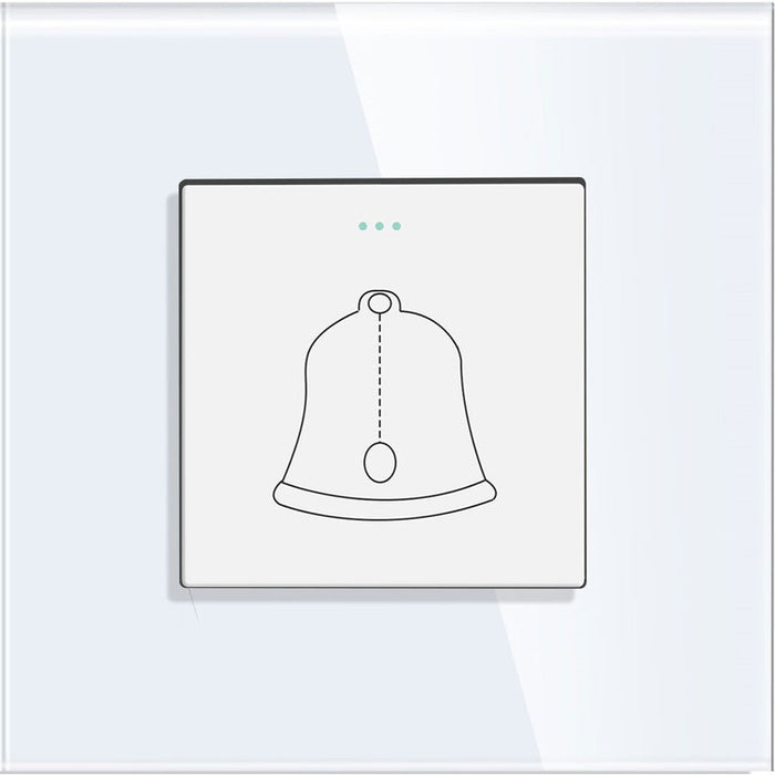 BELL BUTTON FRAME GLASS WHITE LUXON