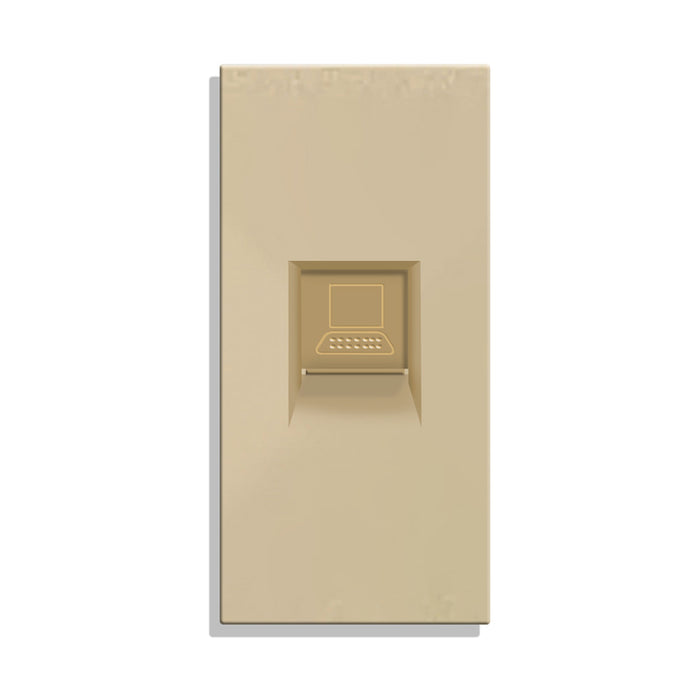 SOCKET RJ45 1/2 MODULE MECHANISM GOLD LUXON