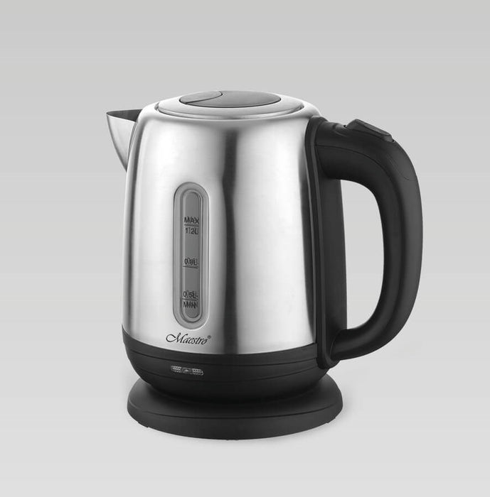 MAESTRO MR-027 electric kettle 1.2 L 1630 W Steel, Black