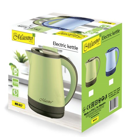 Maestro MR-037 (MR-037-BLUE) Electric kettle 1,2 L 1630 W Blue