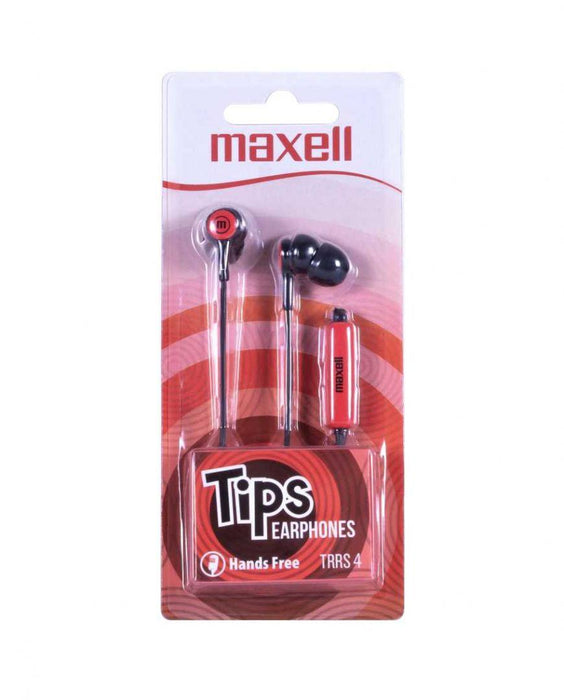Headphone plugs with microphone MAXELL IN-TIPS RED