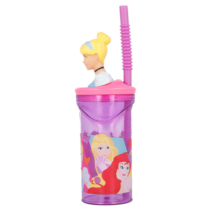 3D 360 ML PRINCESS MAXHOME BOTTLE WITH STRAW
