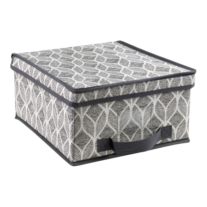 TEXTILE BOX WITH LID MAXHOME 30X28X15 CM. BRAID