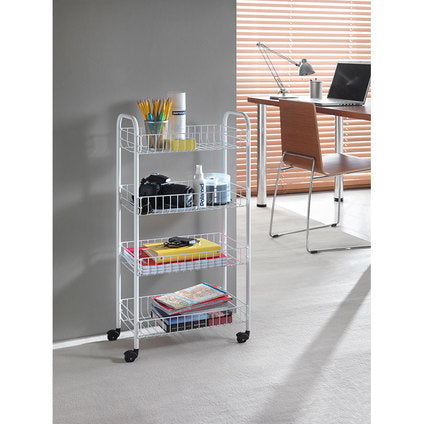 RACK ON WHEELS 4 LEVELS METAL METALTEX PISA
