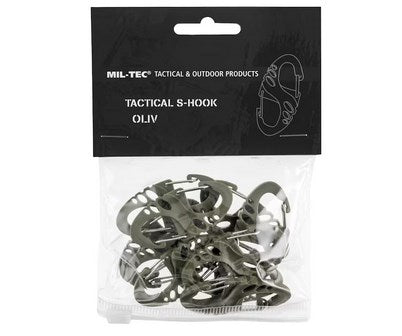 Mil-Tec S-Hook snap hook set - Green