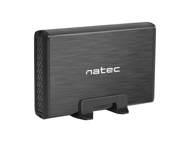 Natec External HDD/SSD Enclosure Rhino SATA 3.5" USB 3.0 Aluminium Black