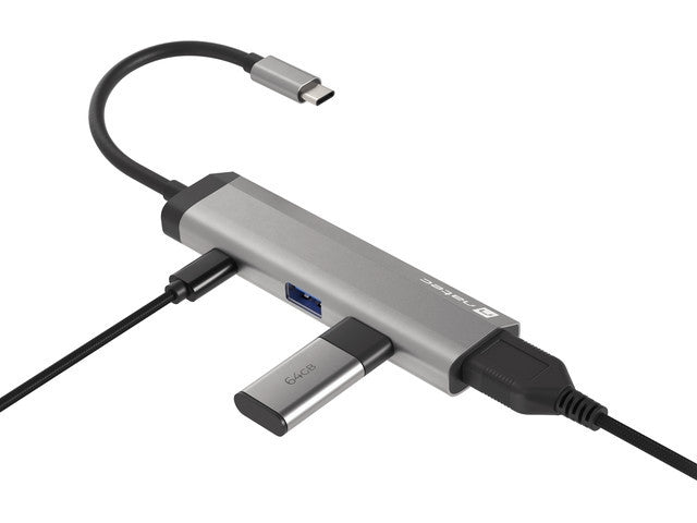 Natec Fowler Multiport Adapter 4 in 1, 2xUSB 3.0 HUB, HDMI 4K, USB-C PD, Slim