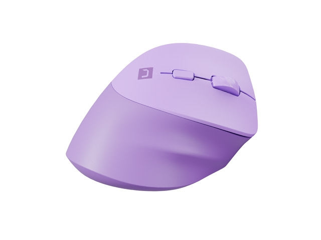 Natec Vertical Mouse Crake 2 Wireless, 2400DPI Bluetooth 5.2 + 2.4 GHz Pure Lavender