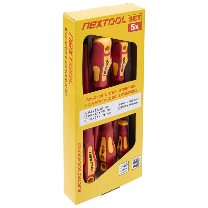 SCREWDRIVERS HIGH VOLTAGE SET NEXTOOL D258-23