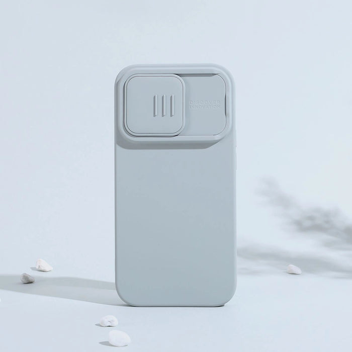 Nillkin CamShield Magnetic Silicone Case iPhone 14 Pro Max Magnetic MagSafe Cover with Camera Protector Green