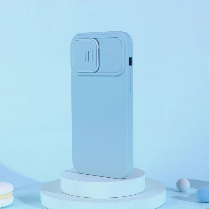 Nillkin CamShield Magnetic Silicone Case iPhone 14 Pro Max Magnetic MagSafe Cover with Camera Protector Green