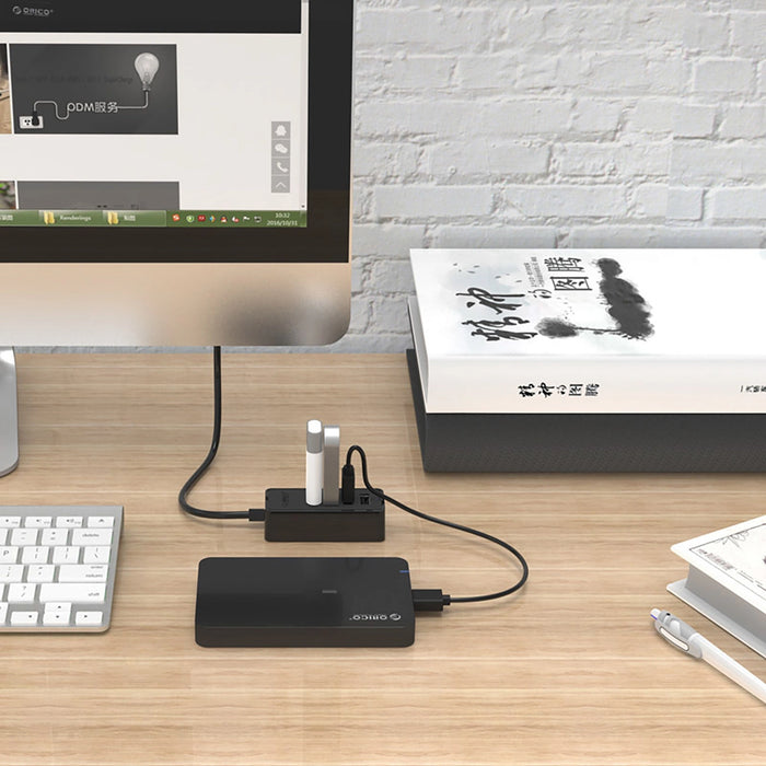 Hub Orico W5P-U2-030 4x USB-A 2.0 30cm - black