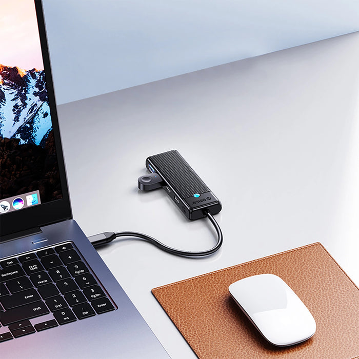 Hub USB-C Orico PAPW2AC-C3 docking station 2x USB-A 3.0 + 2x USB-C 3.0 - black