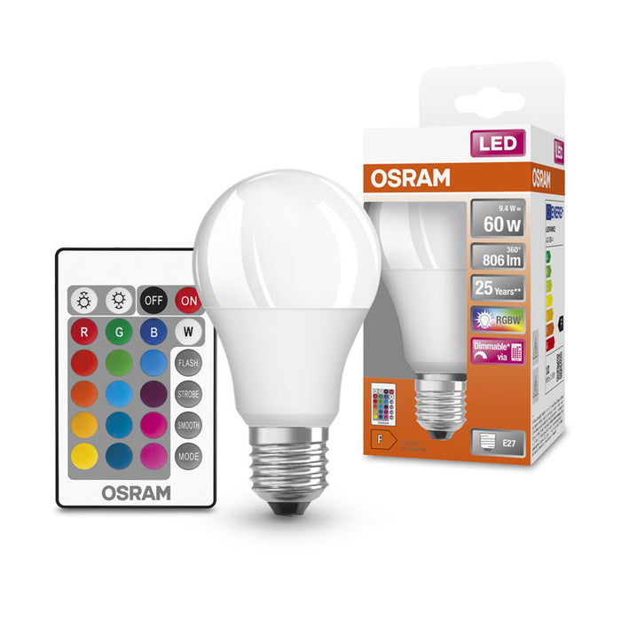 LED BULB E27 9.4W 806LM A60 OSRAM RGB