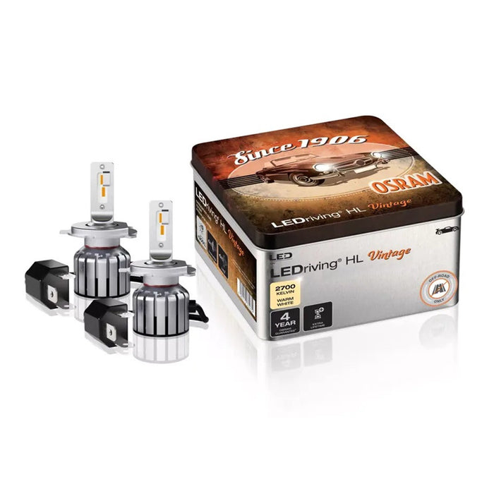 CAR LED LAMP 64193DWVNT H4/R2/H19 LED VINTAGE 14W 12V P43T OSRAM