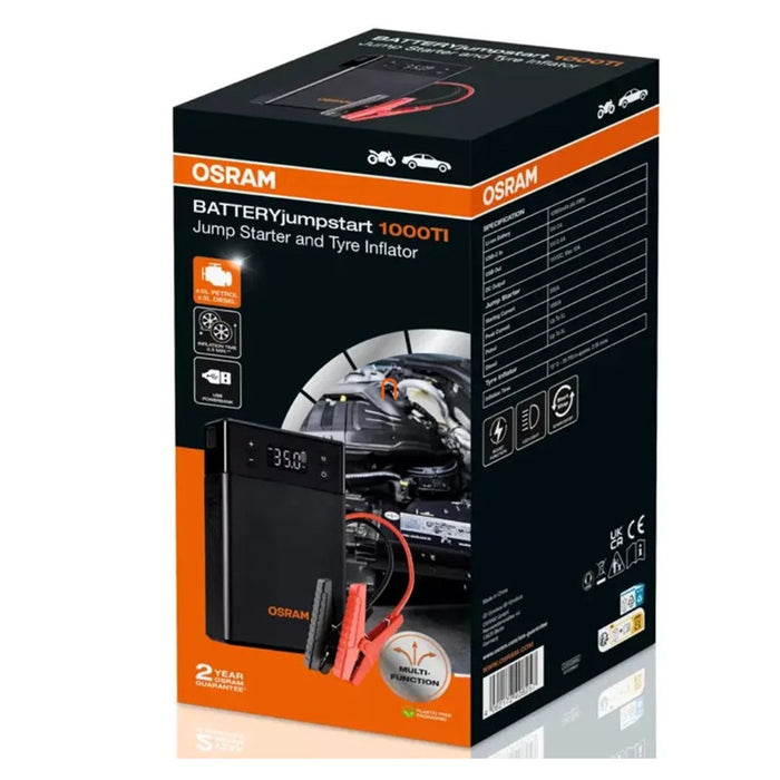 STARTER WITH PUMP AND FLASHLIGHT 5IN1 OJS020TI BATTERY START+INFLATE 1000TI OSRAM