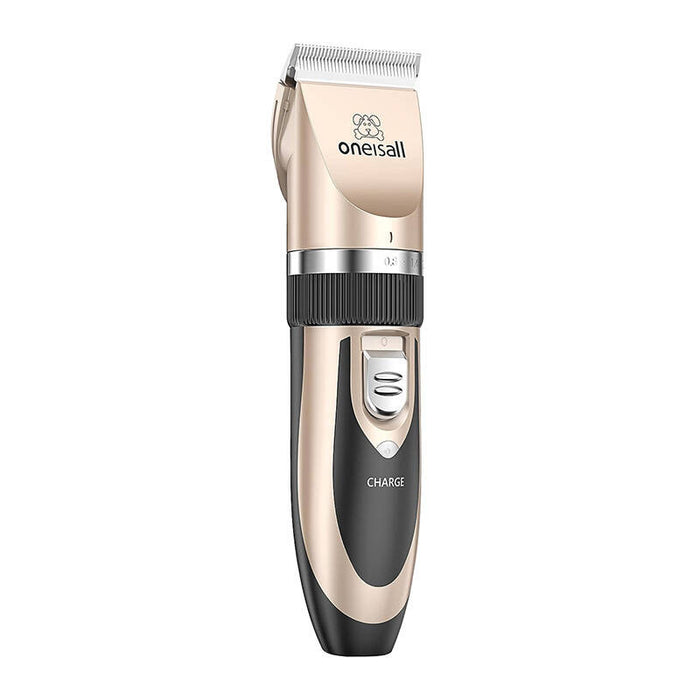 Oneisall P2 Pet Trimmer / Clippers + Scissors + Comb Set (Gold)