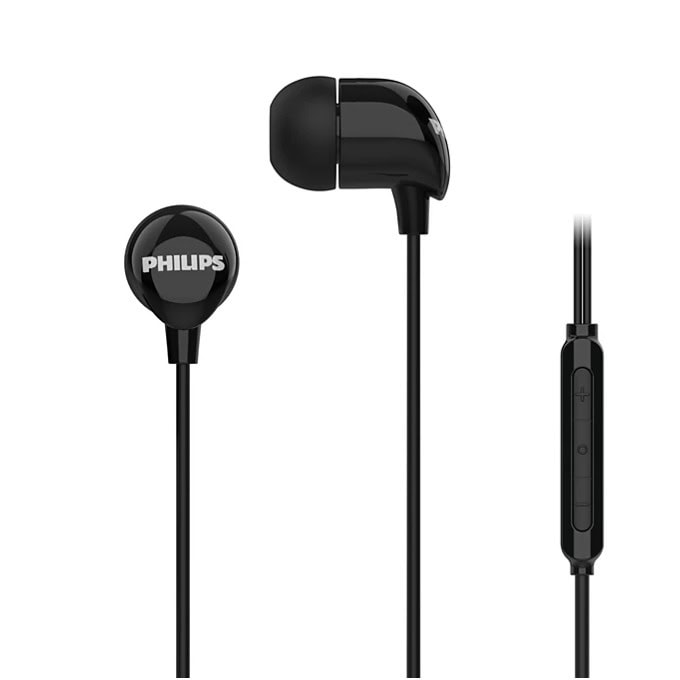 PHILIPS In-ear headphones with mic 8.6mm drivers black