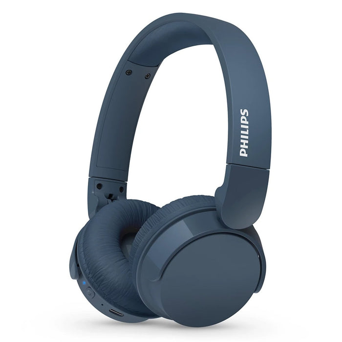 PHILIPS Wireless On Ear Headphone with mic 32mm drivers/closed-back blue