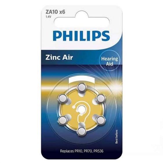 Hearing aid battery PHILIPS ZA10B6A/00