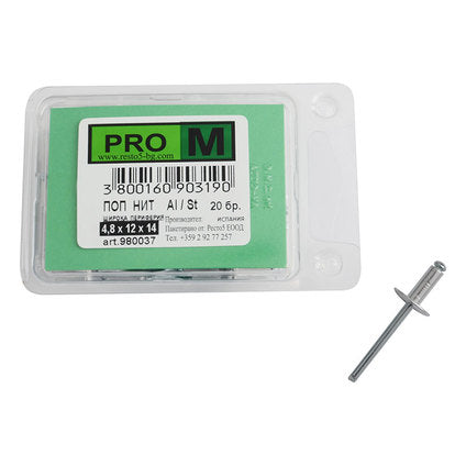 POP-RIVET WITH WIDE PERIPHERY 4.8X12X14 MM PRO M 20 PCS