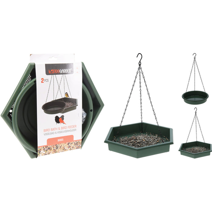 K-KT BIRD FEEDER AND BATHROOM 2 PIECES PROGARDEN R10000210