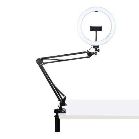 Desktop arm stand Puluz with 26cm LED Vlogging Ring PKT3090B