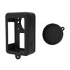 Silicone Puluz case for DJI Osmo Action 3 / 4 / 5 Pro with lens cover (black)